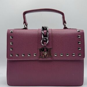 Badgley Mischka Plum Chain Detailed Bag